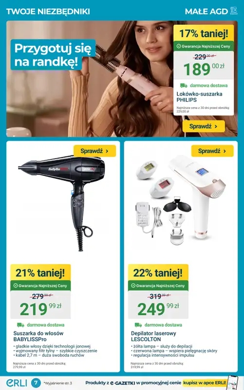 ERLI - gazetka promocyjna PREZENTY OD SERCA - walentynkowe okazje z ERLI! od poniedziałku 02.02 do niedzieli 08.02 - strona 7