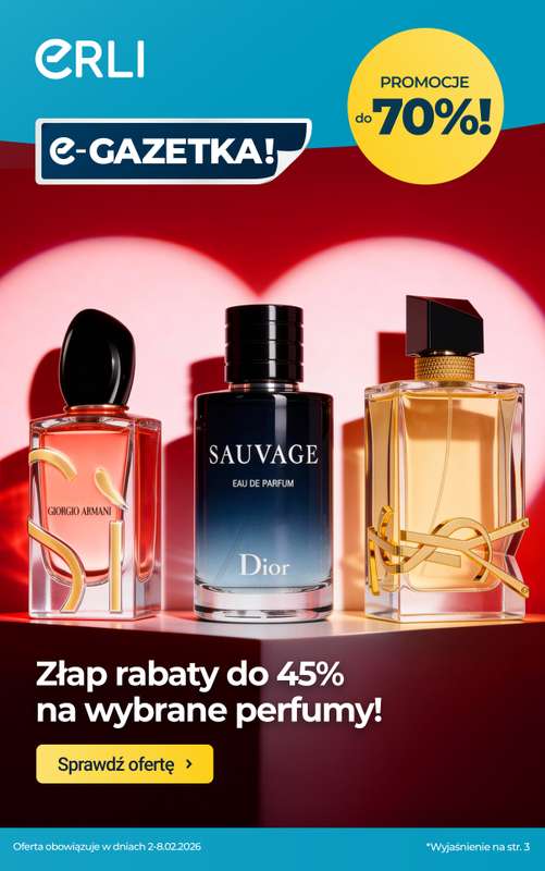 ERLI - gazetka promocyjna PREZENTY OD SERCA - walentynkowe okazje z ERLI! od poniedziałku 02.02 do niedzieli 08.02
