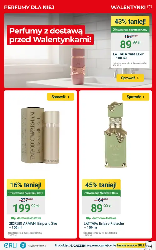ERLI - gazetka promocyjna PREZENTY OD SERCA - walentynkowe okazje z ERLI! od poniedziałku 02.02 do niedzieli 08.02 - strona 2