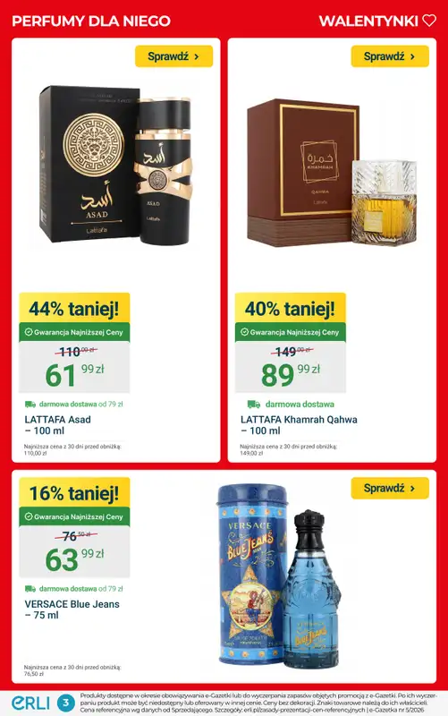 ERLI - gazetka promocyjna PREZENTY OD SERCA - walentynkowe okazje z ERLI! od poniedziałku 02.02 do niedzieli 08.02 - strona 3