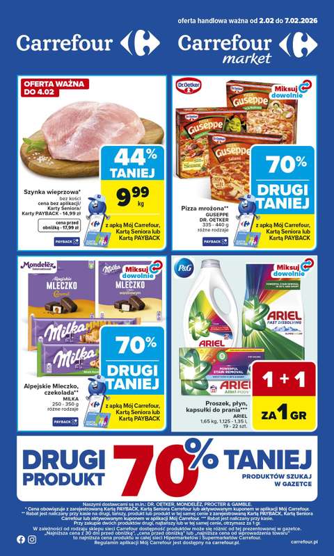 Carrefour - gazetka promocyjna Gazetka Carrefour od poniedziałku od poniedziałku 02.02 do soboty 07.02