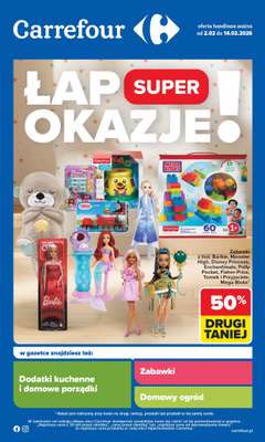 Carrefour - gazetka promocyjna Gazetka Łap super okazje od poniedziałku od poniedziałku 02.02 do soboty 14.02