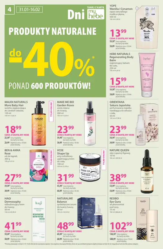 Hebe - gazetka promocyjna Gazetka od soboty 31.01 do poniedziałku 16.02 - strona 4