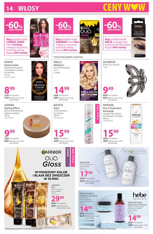 Hebe - gazetka promocyjna Gazetka od soboty 31.01 do poniedziałku 16.02 - strona 14
