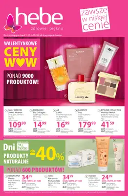 Hebe - gazetka promocyjna Gazetka od soboty 31.01 do poniedziałku 16.02