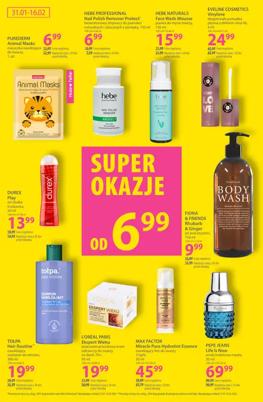 Hebe - gazetka promocyjna Gazetka od soboty 31.01 do poniedziałku 16.02 - strona 16