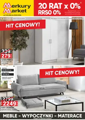 Merkury Market - gazetka promocyjna Meble, wypoczynki, materace od niedzieli 01.02 do soboty 28.02