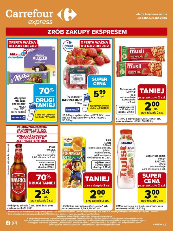 Carrefour Express - gazetka promocyjna Gazetka Express od wtorku 03.02 do poniedziałku 09.02 - strona 2