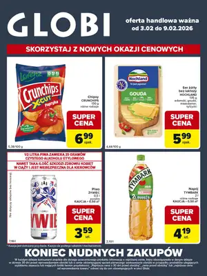 Globi - gazetka promocyjna Gazetka Globi od wtorku 03.02 do poniedziałku 09.02