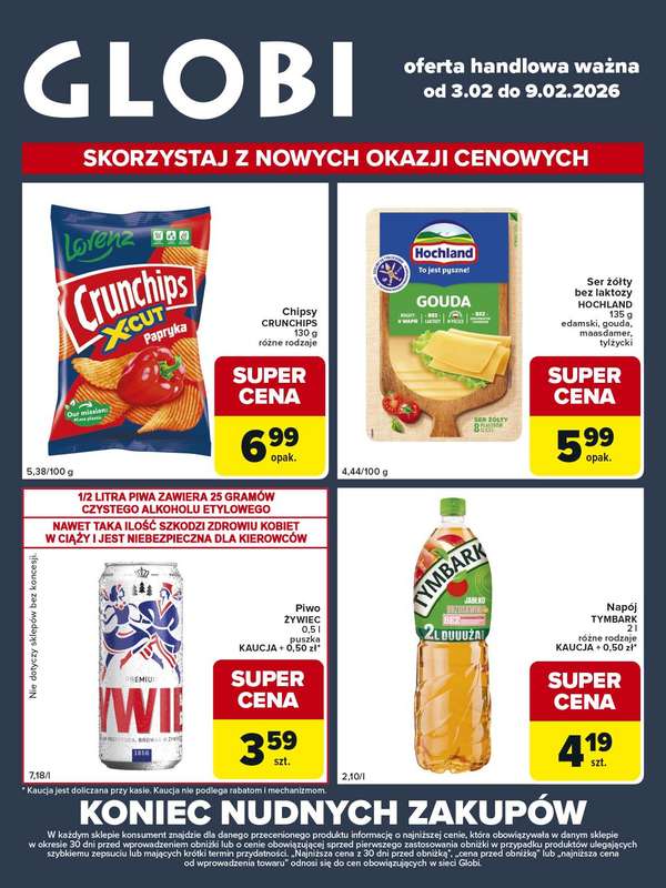 Globi - gazetka promocyjna Gazetka Globi od wtorku 03.02 do poniedziałku 09.02
