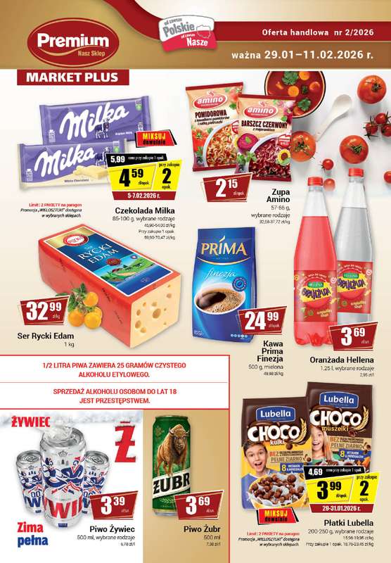 Premium Nasz Sklep - gazetka promocyjna Gazetka Premium Market Plus od czwartku 29.01 do środy 11.02