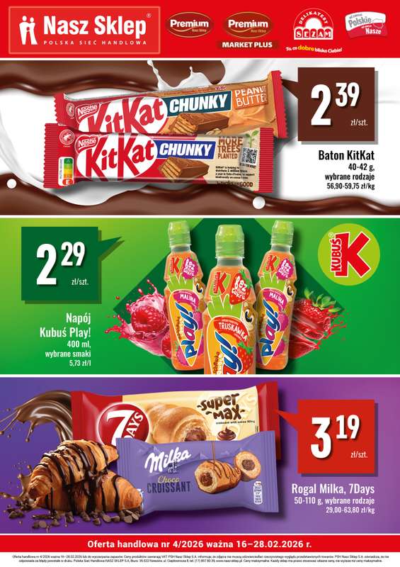 Delikatesy Sezam - gazetka promocyjna Billboard od poniedziałku 16.02 do soboty 28.02