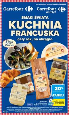 Carrefour - gazetka promocyjna Gazetka Kuchnia Francuska od poniedziałku 26.01 do soboty 07.02