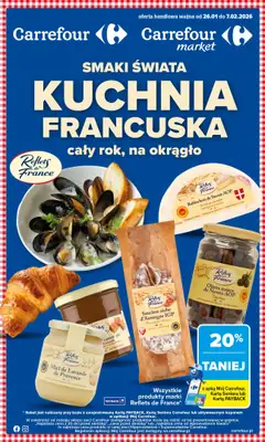 Carrefour - gazetka promocyjna Gazetka Kuchnia Francuska od poniedziałku 26.01 do soboty 07.02