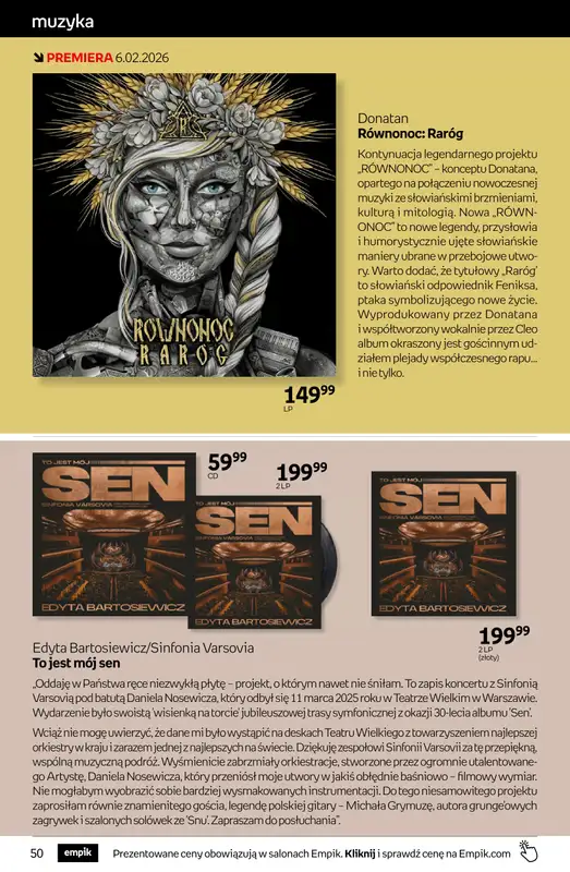 BEST SALE - gazetka promocyjna Empik I Tom kultury: muzyka od piątku 30.01 do wtorku 10.02 - strona 6
