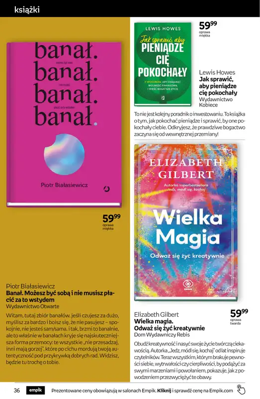 BEST SALE - gazetka promocyjna Empik I Tom kultury: Prezenty od poniedziałku 02.02 do wtorku 10.02 - strona 36