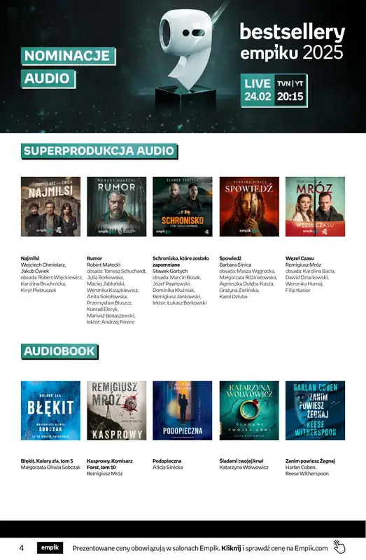 BEST SALE - gazetka promocyjna Empik I Tom kultury: Prezenty od poniedziałku 02.02 do wtorku 10.02 - strona 4
