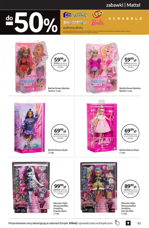 BEST SALE - gazetka promocyjna Empik I Tom kultury: Prezenty od poniedziałku 02.02 do wtorku 10.02 - strona 61