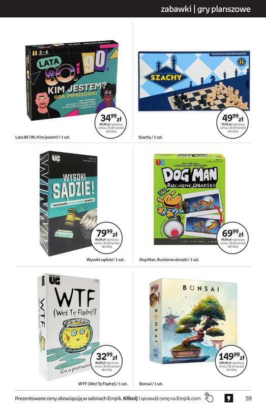BEST SALE - gazetka promocyjna Empik I Tom kultury: Prezenty od poniedziałku 02.02 do wtorku 10.02 - strona 59