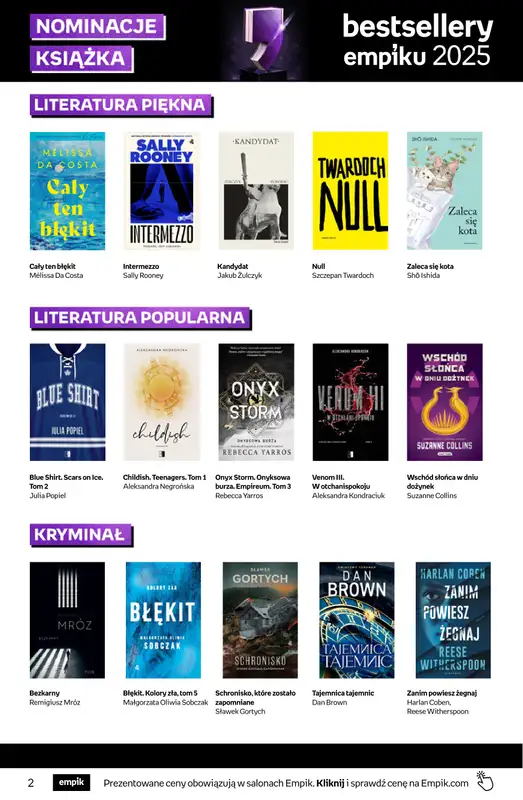 BEST SALE - gazetka promocyjna Empik I Tom kultury: Prezenty od poniedziałku 02.02 do wtorku 10.02 - strona 2