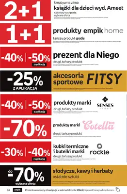 BEST SALE - gazetka promocyjna Empik I Tom kultury: Prezenty od poniedziałku 02.02 do wtorku 10.02 - strona 94