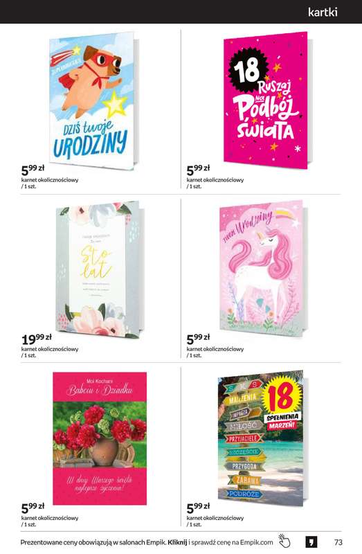 BEST SALE - gazetka promocyjna Empik I Tom kultury: Prezenty od poniedziałku 02.02 do wtorku 10.02 - strona 73