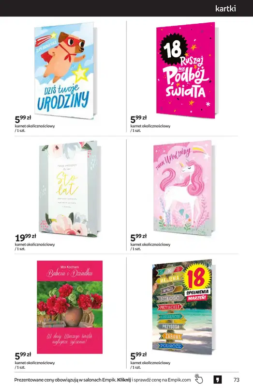 BEST SALE - gazetka promocyjna Empik I Tom kultury: Prezenty od poniedziałku 02.02 do wtorku 10.02 - strona 73