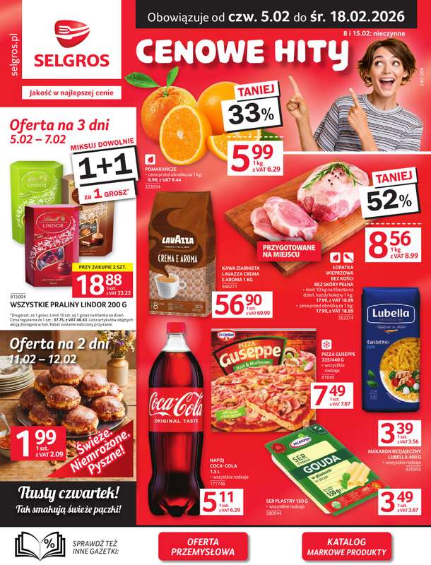 Selgros - gazetka promocyjna Oferta spożywcza od czwartku 05.02 do środy 18.02