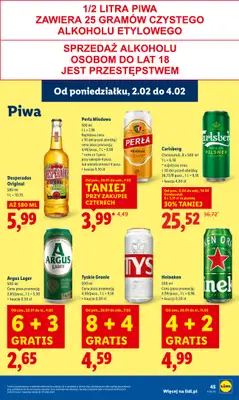 Lidl - gazetka promocyjna Oferta od poniedziałku od poniedziałku 02.02 do środy 04.02 - strona 45