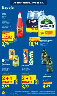 Lidl - gazetka promocyjna Oferta od poniedziałku od poniedziałku 02.02 do środy 04.02 - strona 44