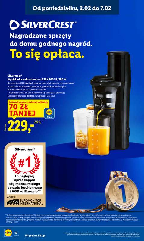Lidl - gazetka promocyjna Oferta od poniedziałku od poniedziałku 02.02 do środy 04.02 - strona 12