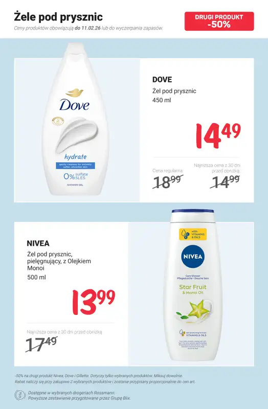 Rossmann - gazetka promocyjna -50% na drugi produkt wybranych marek od poniedziałku 02.02  - strona 4