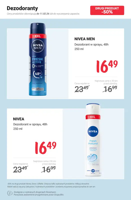Rossmann - gazetka promocyjna -50% na drugi produkt wybranych marek od poniedziałku 02.02  - strona 7