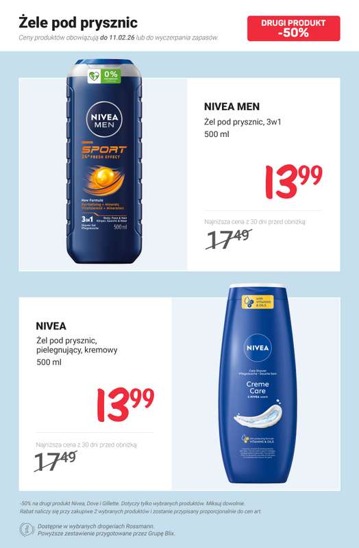 Rossmann - gazetka promocyjna -50% na drugi produkt wybranych marek od poniedziałku 02.02  - strona 3