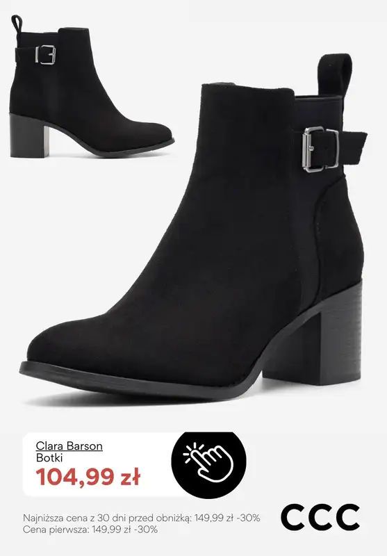 CCC - gazetka promocyjna Damskie botki na obcasie od poniedziałku 02.02  - strona 8