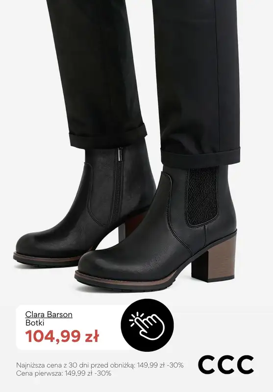 CCC - gazetka promocyjna Damskie botki na obcasie od poniedziałku 02.02  - strona 5