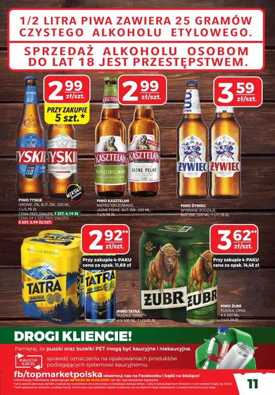 Top Market - gazetka promocyjna Gazetka od poniedziałku 02.02 do niedzieli 15.02 - strona 11