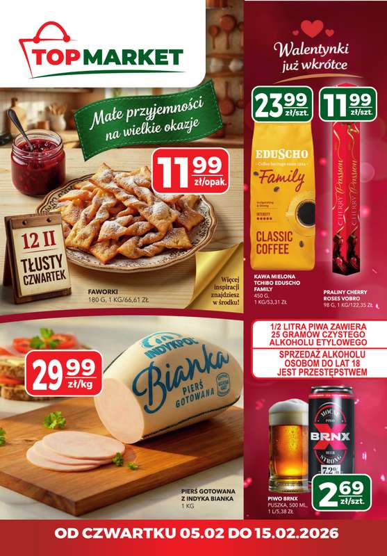 Top Market - gazetka promocyjna Gazetka od poniedziałku 02.02 do niedzieli 15.02