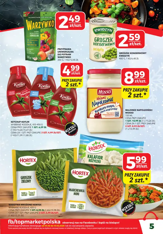Top Market - gazetka promocyjna Gazetka od poniedziałku 02.02 do niedzieli 15.02 - strona 5