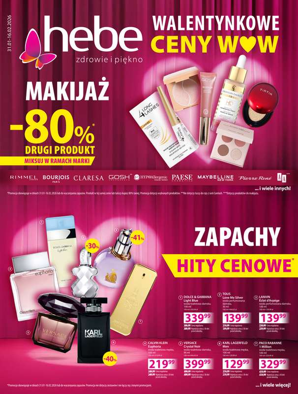 Hebe - gazetka promocyjna Ulotka od poniedziałku 02.02 do poniedziałku 16.02