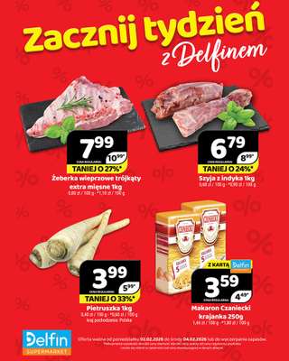 Delfin - gazetka promocyjna Zacznij tydzień z Delfinem od poniedziałku 02.02 do środy 04.02
