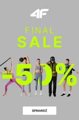 4F - gazetka promocyjna Final SALE do -50%! od poniedziałku 02.02 