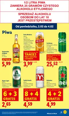 Lidl - gazetka promocyjna Oferta od poniedziałku od poniedziałku 02.02 do środy 04.02 - strona 45