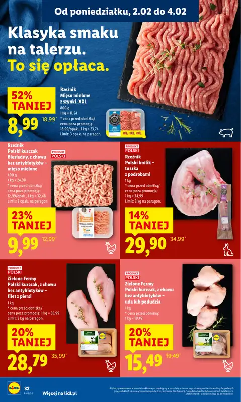Lidl - gazetka promocyjna Oferta od poniedziałku od poniedziałku 02.02 do środy 04.02 - strona 32