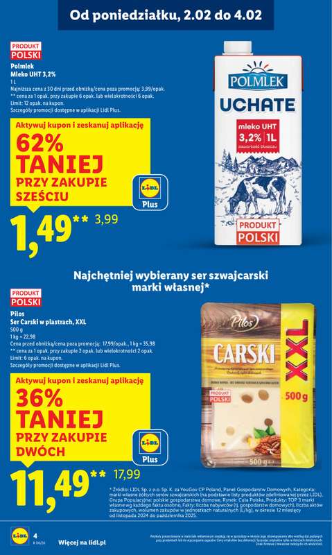Lidl - gazetka promocyjna Oferta od poniedziałku od poniedziałku 02.02 do środy 04.02 - strona 4