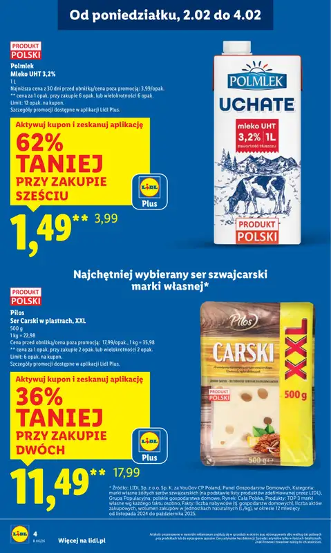Lidl - gazetka promocyjna Oferta od poniedziałku od poniedziałku 02.02 do środy 04.02 - strona 4