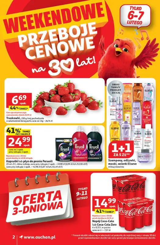 Auchan - gazetka promocyjna Gazetka 30 Lat Supermarket Auchan od czwartku 05.02 do środy 11.02 - strona 2