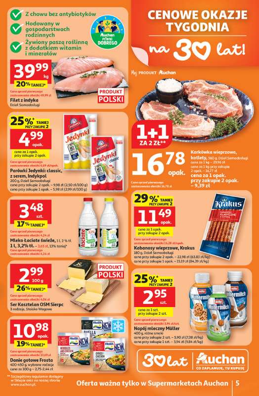 Auchan - gazetka promocyjna Gazetka 30 Lat Supermarket Auchan od czwartku 05.02 do środy 11.02 - strona 5