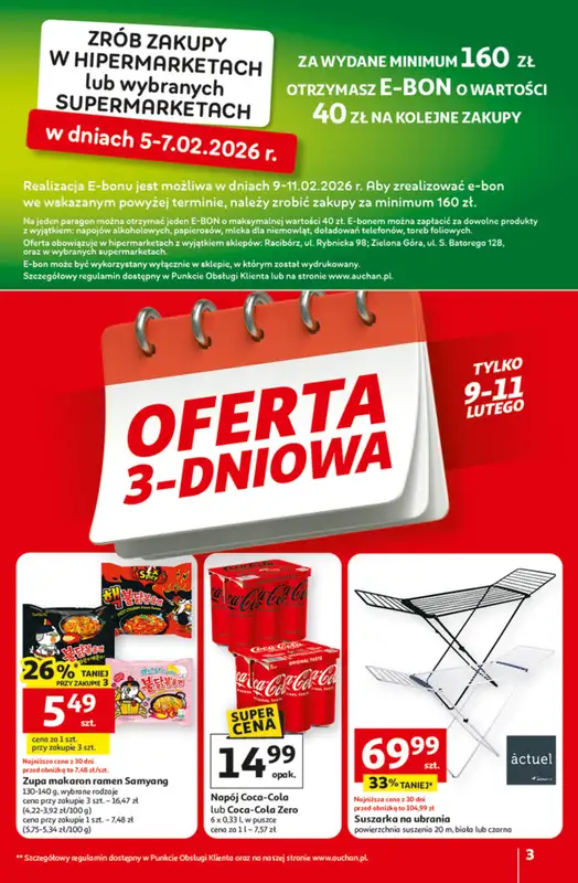 Auchan - gazetka promocyjna Gazetka 30 Lat Hipermarket Auchan od czwartku 05.02 do środy 11.02 - strona 3