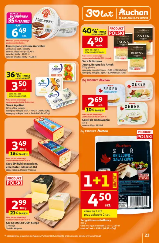 Auchan - gazetka promocyjna Gazetka 30 Lat Hipermarket Auchan od czwartku 05.02 do środy 11.02 - strona 23
